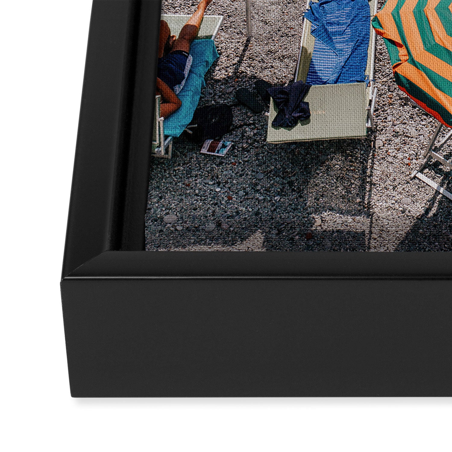Monterosso Al Mare - Italy Europe Travel Photography - Summer Holiday Beach Umbrella Photo Art Print - Coastal Getaway Framed Canvas Print Gallery Image 3