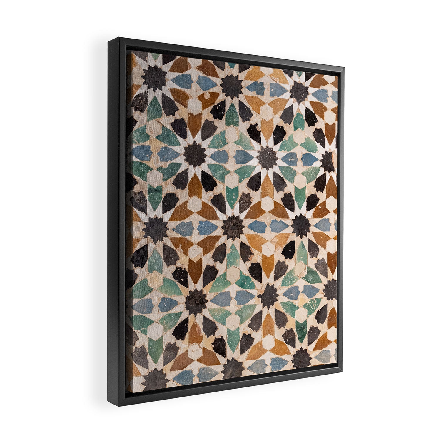 Mosaic Tiles Alhambra, Granada Spain Framed Canvas Print Gallery Image 2