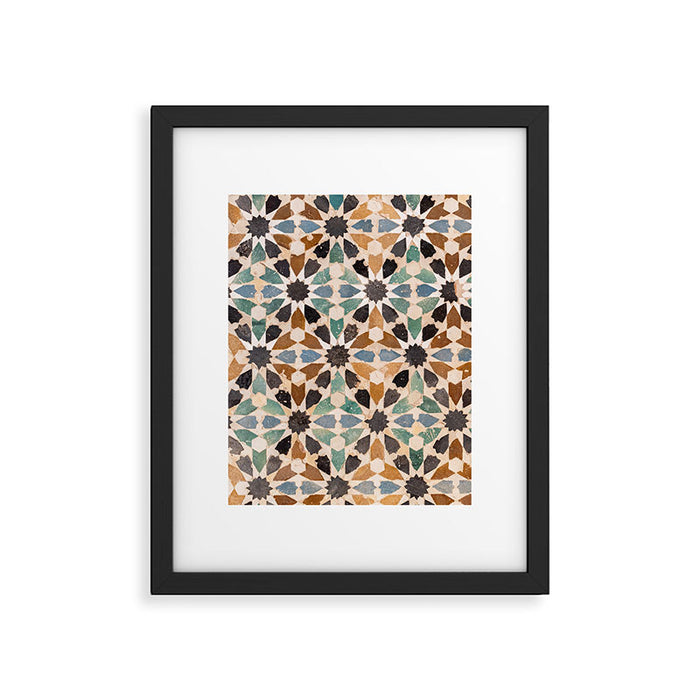 Mosaic Tiles Alhambra, Granada Spain Framed Art Print Gallery Image 1