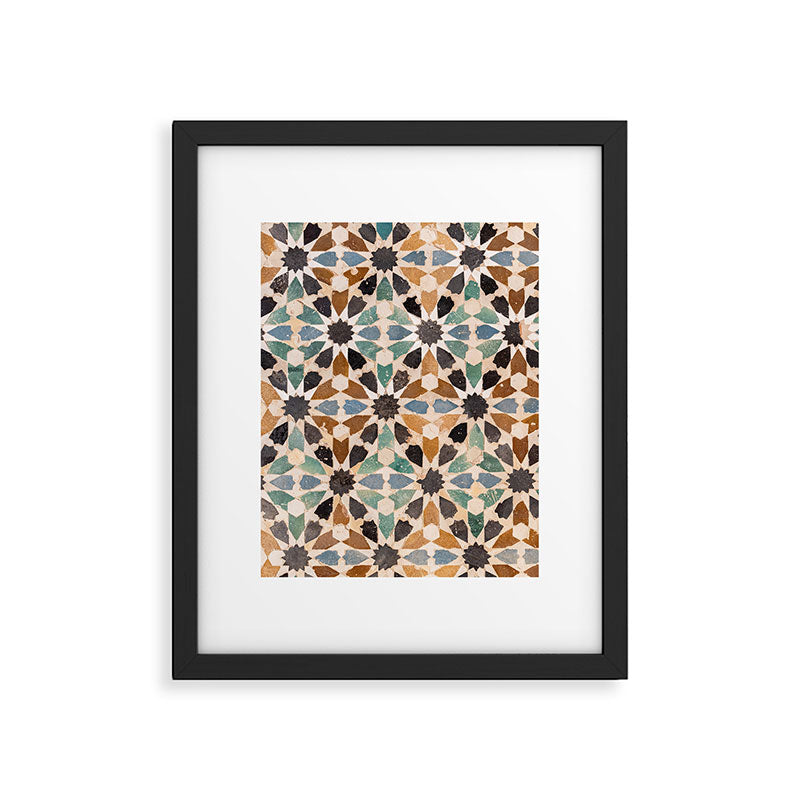Mosaic Tiles Alhambra, Granada Spain Framed Art Print Gallery Image 5