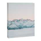 Pastel winter landscape | Arctic mountains in Lapland | Wanderlust travel photography Canvas Print Gallery Image 6