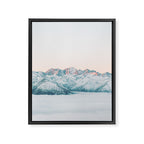 Pastel winter landscape | Arctic mountains in Lapland | Wanderlust travel photography Framed Canvas Print Gallery Image 6