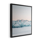 Pastel winter landscape | Arctic mountains in Lapland | Wanderlust travel photography Framed Canvas Print Gallery Image 2