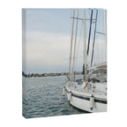 Sailboat in Croatian Harbor - Nautical Travel Photography  Canvas Print Gallery Image 6