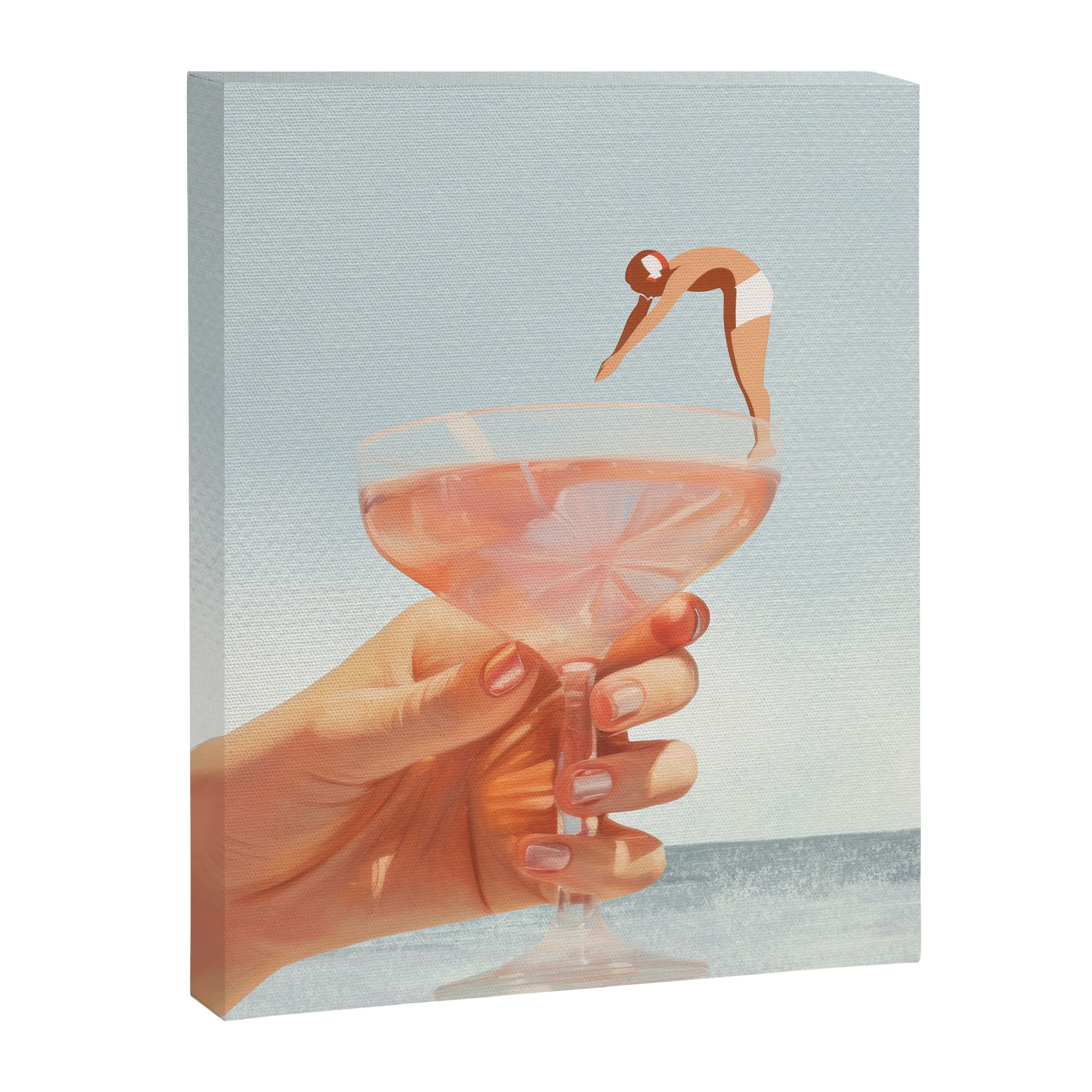 Sip And Dive - Cocktail Collage Canvas Print Gallery Image 3