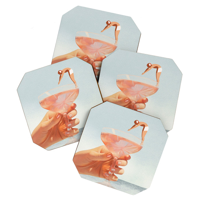 Sip And Dive - Cocktail Collage Coaster Gallery Image 1