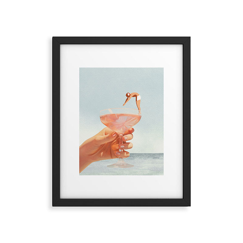 Sip And Dive - Cocktail Collage Framed Art Print Gallery Image 5