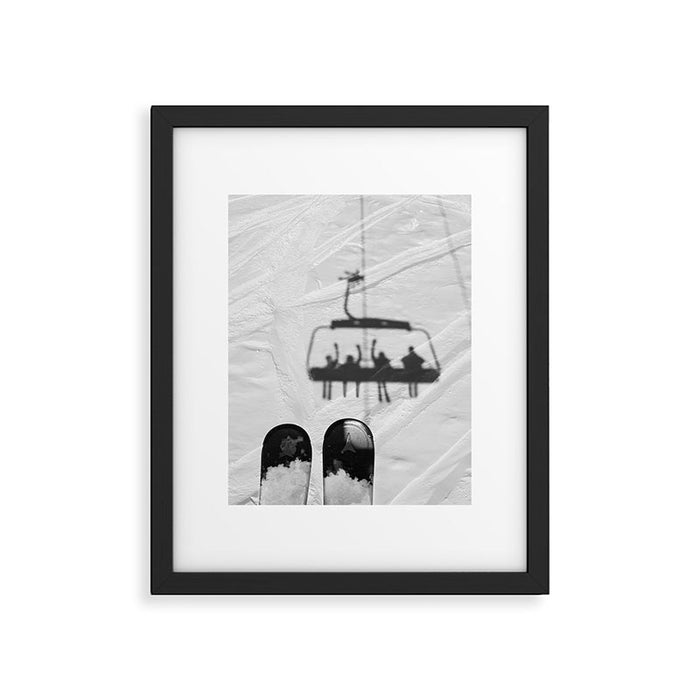 Ski Lift Shadows Framed Art Print Gallery Image 1