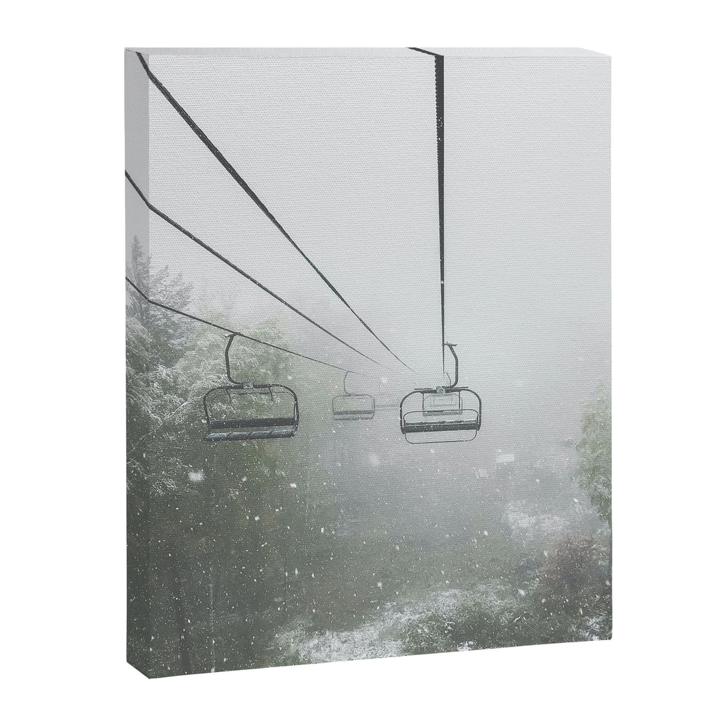 Misty Ski Lift Canvas Print Gallery Image 8