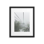 Misty Ski Lift Framed Art Print Gallery Image 6