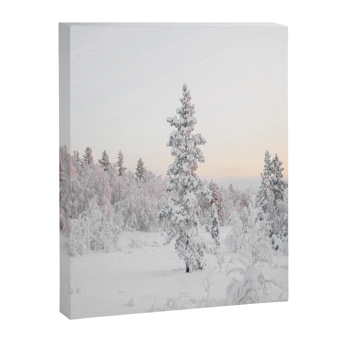 Snow Landscape "Winter Wonderland in Lapland" Wanderlust Travel Photography Canvas Print Gallery Image 1