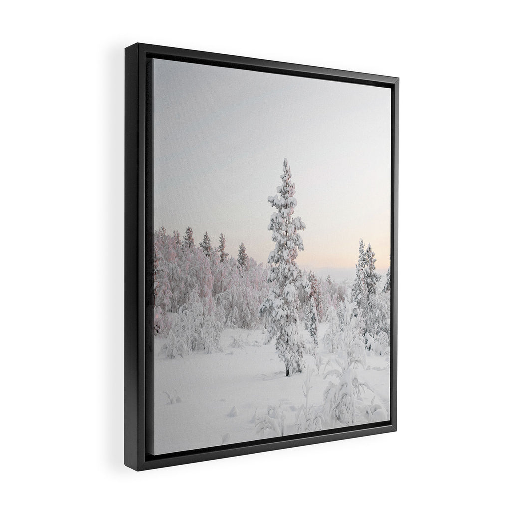 Snow Landscape "Winter Wonderland in Lapland" Wanderlust Travel Photography Framed Canvas Print Gallery Image 2