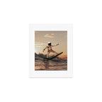 Space Surfer - Futuristic Surf Photo Art Print - Astronaut Riding a Wave Art Print Gallery Image 1