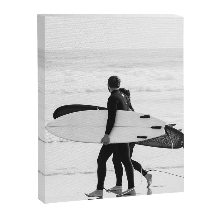 Cool BW Surf Photography Canvas Print Gallery Image 1