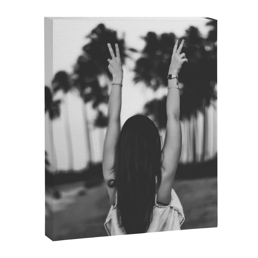 The future is female - Girl freedom palms beach photo print - Feminist empowerment photography Canvas Print Gallery Image 6