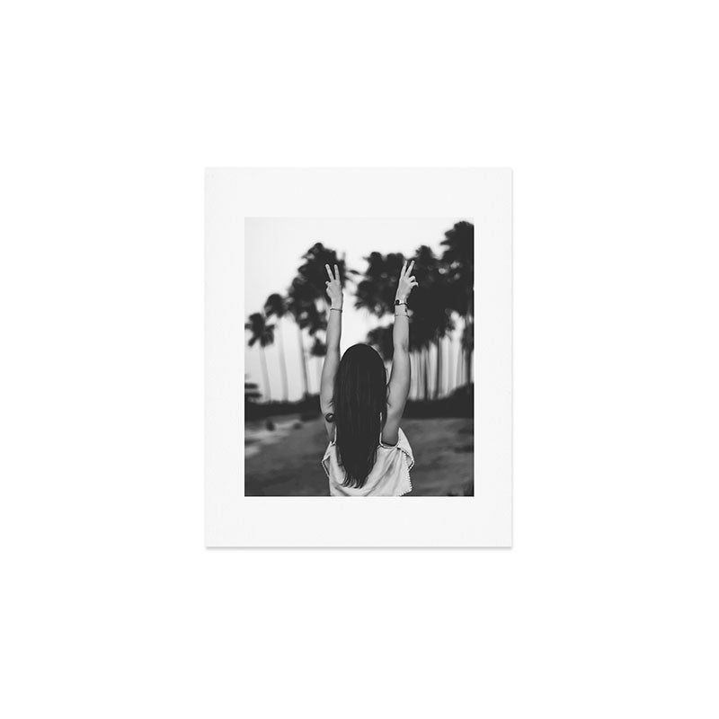 The future is female - Girl freedom palms beach photo print - Feminist empowerment photography Art Print Gallery Image 1