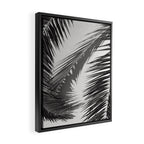 Tropical Palms Shadow Black And White Photography - Summer Photo Art Print -  Film Nature Holiday Paradise Photograph - Photographs Framed Canvas Print Gallery Image 2