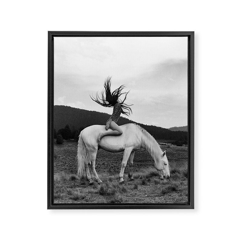 WILD HORSE GIRL Framed Canvas Print Gallery Image 8