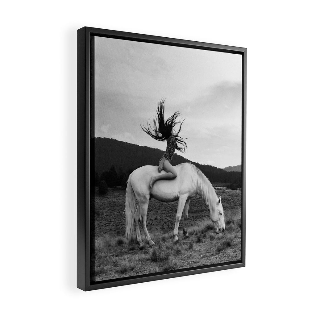 WILD HORSE GIRL Framed Canvas Print Gallery Image 2