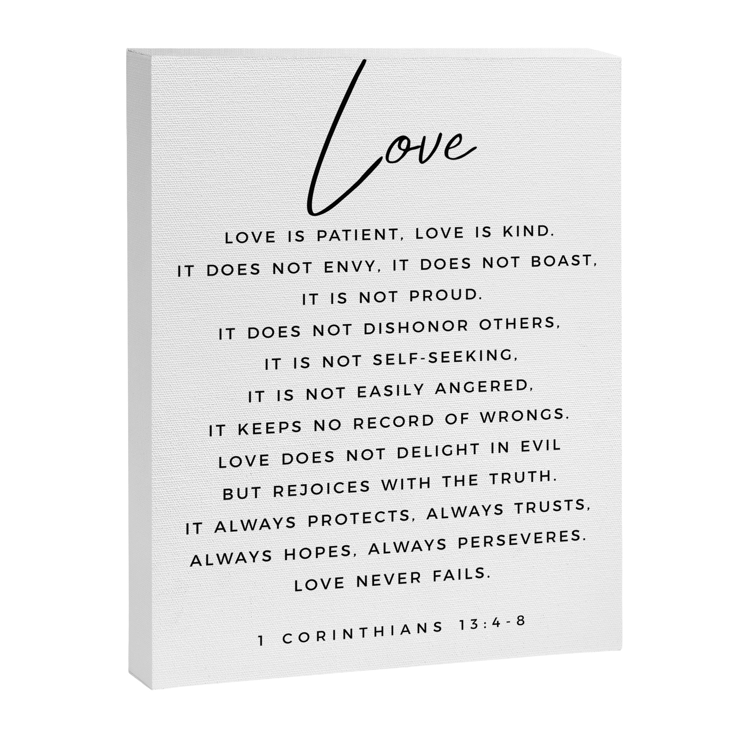 1 Corinthians 13 Love Is Patient Love Is Kind Love Never Fails Bible Verse Print Scripture Christian Canvas Print Gallery Image 6