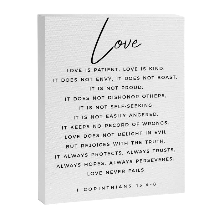 1 Corinthians 13 Love Is Patient Love Is Kind Love Never Fails Bible Verse Print Scripture Christian Canvas Print Gallery Image 1