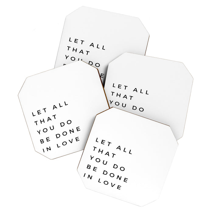 1 Corinthians 16:14 Let All That You Do Be Done In Love Bible Verse Wall Art Scripture Christian Coaster Gallery Image 1