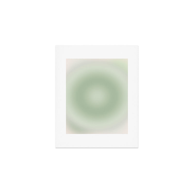 Aura Gradient In Sage Green Art Print Gallery Image 1