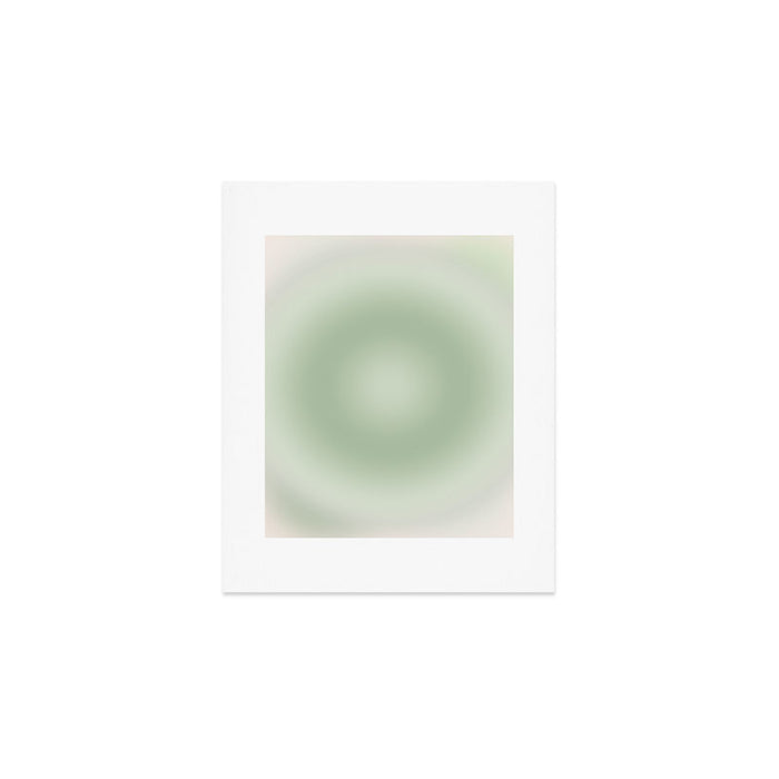 Aura Gradient In Sage Green Art Print Gallery Image 1