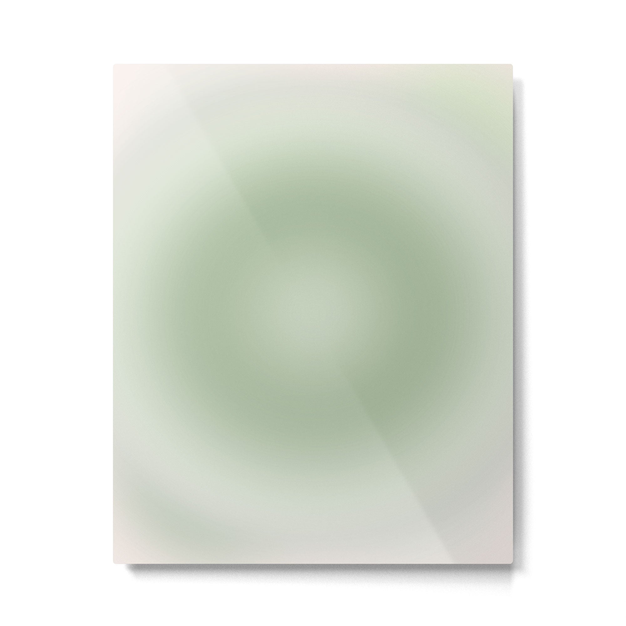 Aura Gradient In Sage Green Metal Print Gallery Image 4
