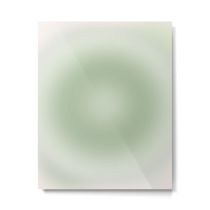 Aura Gradient In Sage Green Metal Print Gallery Image 1