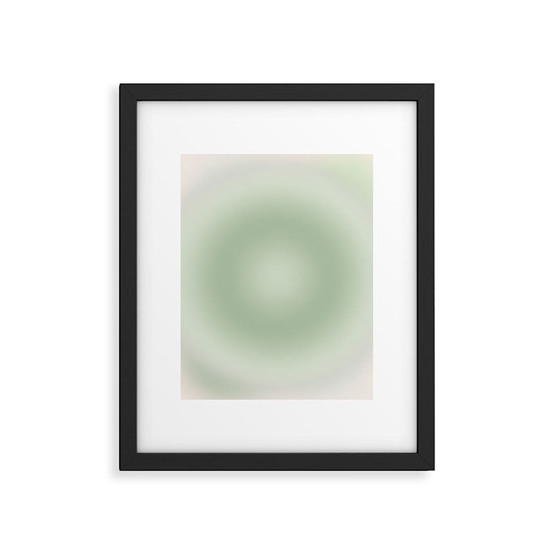 Aura Gradient In Sage Green Framed Art Print Gallery Image 5