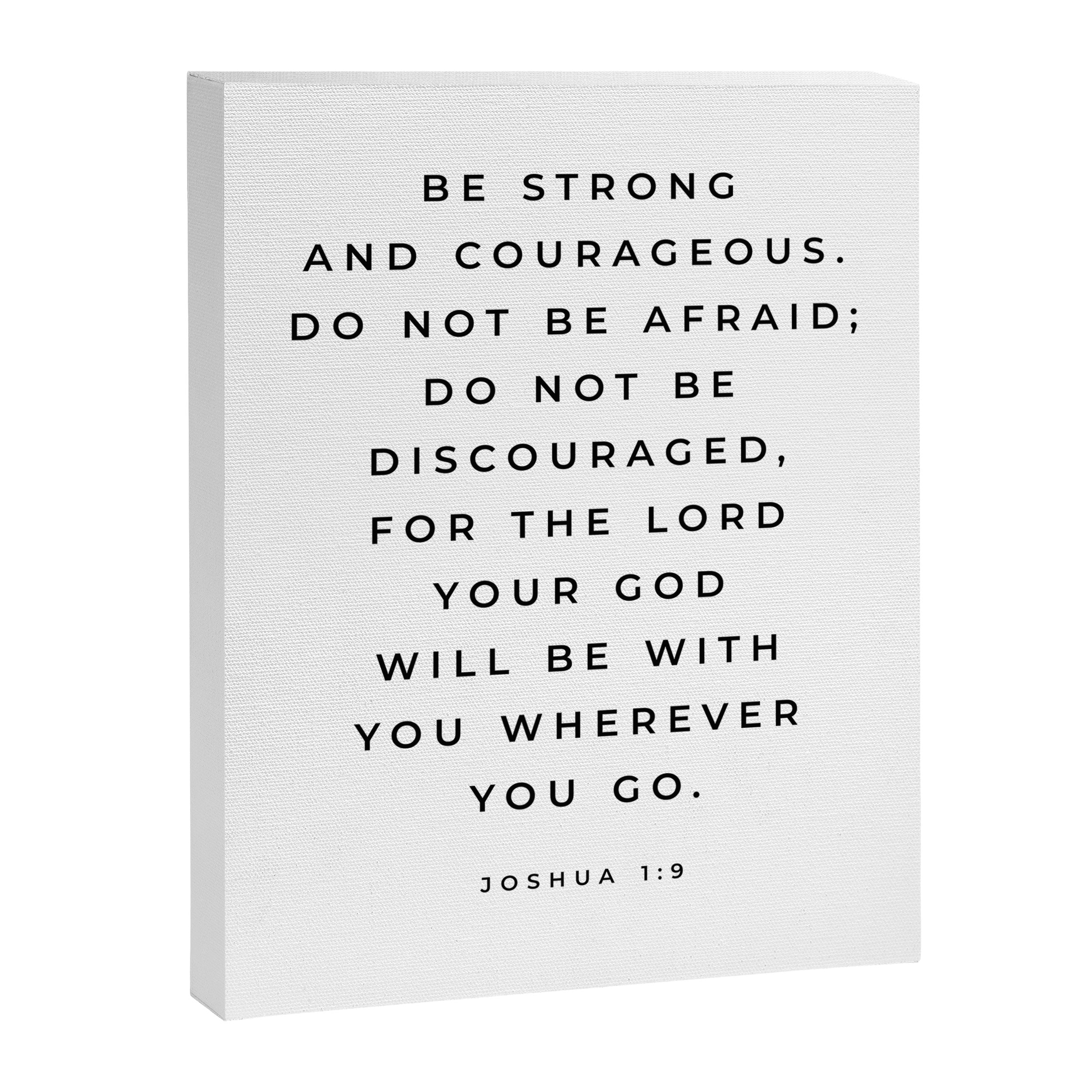 Be Strong And Courageous, Joshua 1 9 Print, Bible Verse Wall Art, Christian Decor, Scripture Quote  Canvas Print Gallery Image 6