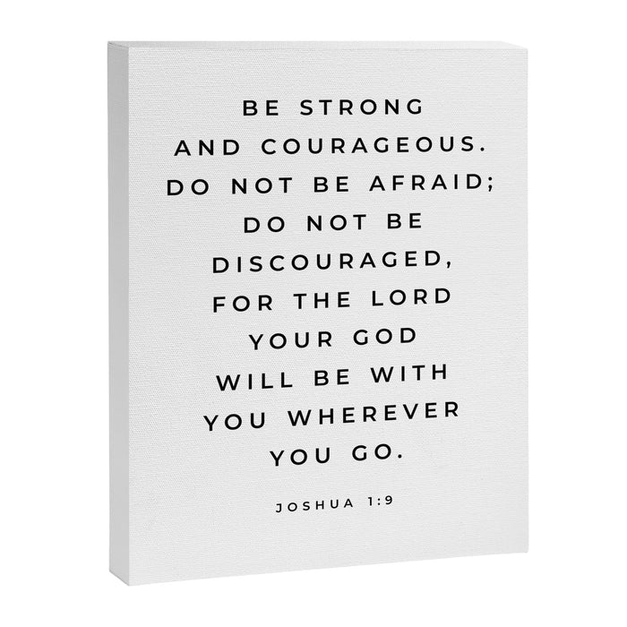 Be Strong And Courageous, Joshua 1 9 Print, Bible Verse Wall Art, Christian Decor, Scripture Quote  Canvas Print Gallery Image 1
