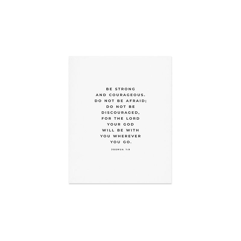 Be Strong And Courageous, Joshua 1 9 Print, Bible Verse Wall Art, Christian Decor, Scripture Quote  Art Print Gallery Image 1