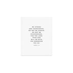 Be Strong And Courageous, Joshua 1 9 Print, Bible Verse Wall Art, Christian Decor, Scripture Quote  Art Print Gallery Image 1