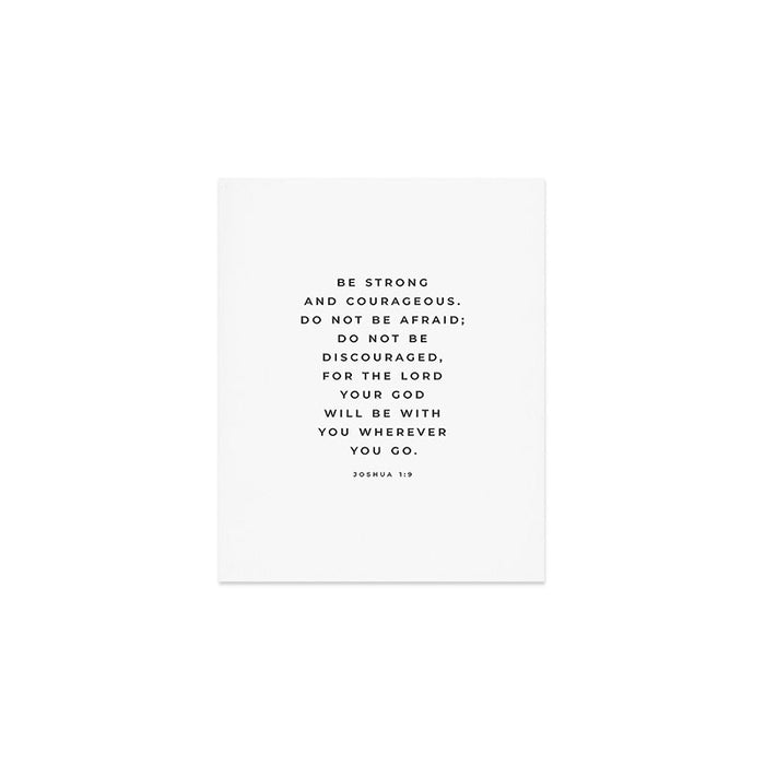 Be Strong And Courageous, Joshua 1 9 Print, Bible Verse Wall Art, Christian Decor, Scripture Quote  Art Print Gallery Image 1