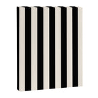 Black And Cream White Vertical Stripes Canvas Print Gallery Image 6