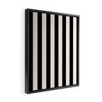 Black And Cream White Vertical Stripes Framed Canvas Print Gallery Image 2