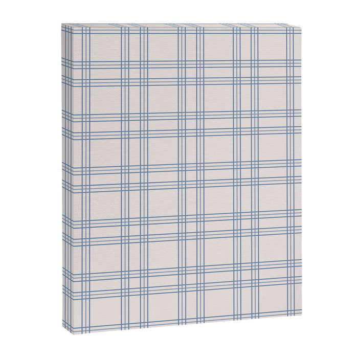 Blue And Cream Gingham Canvas Print Gallery Image 1