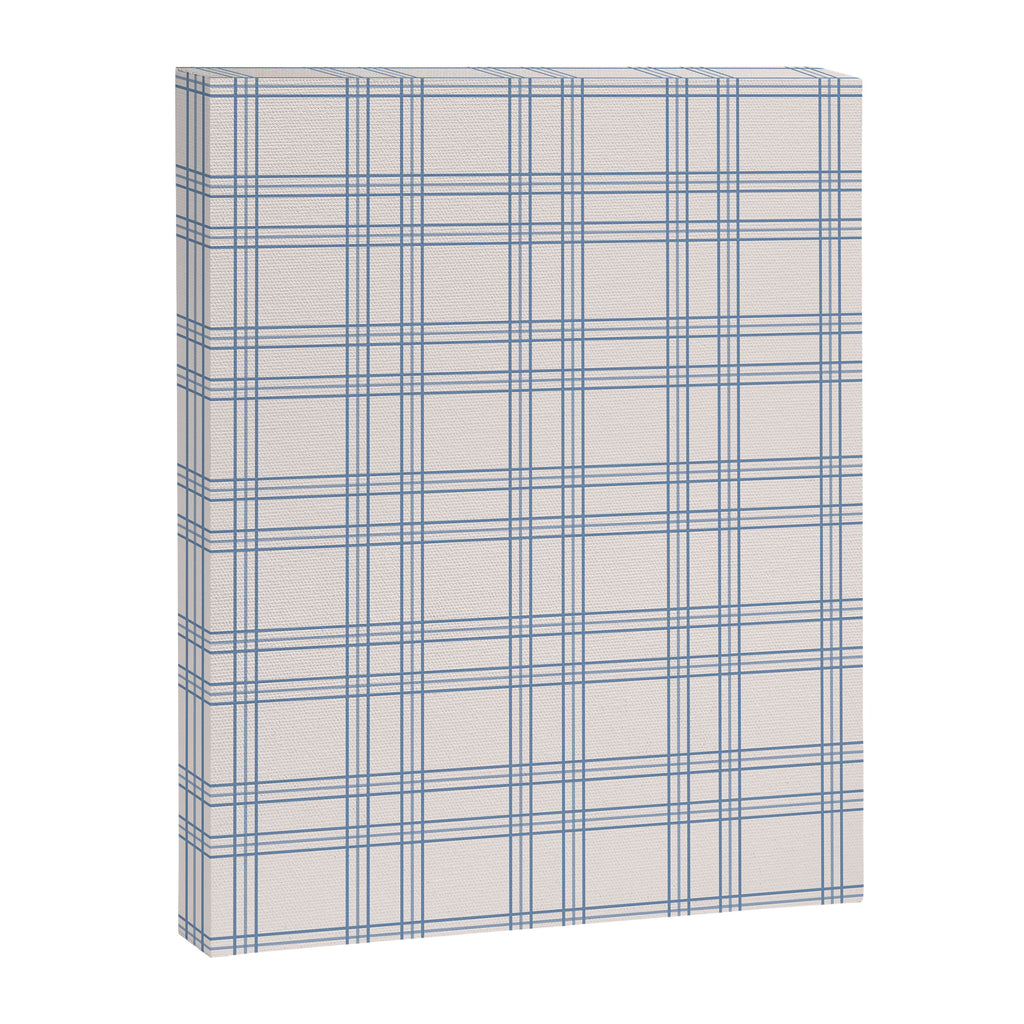 Blue And Cream Gingham Canvas Print Gallery Image 6