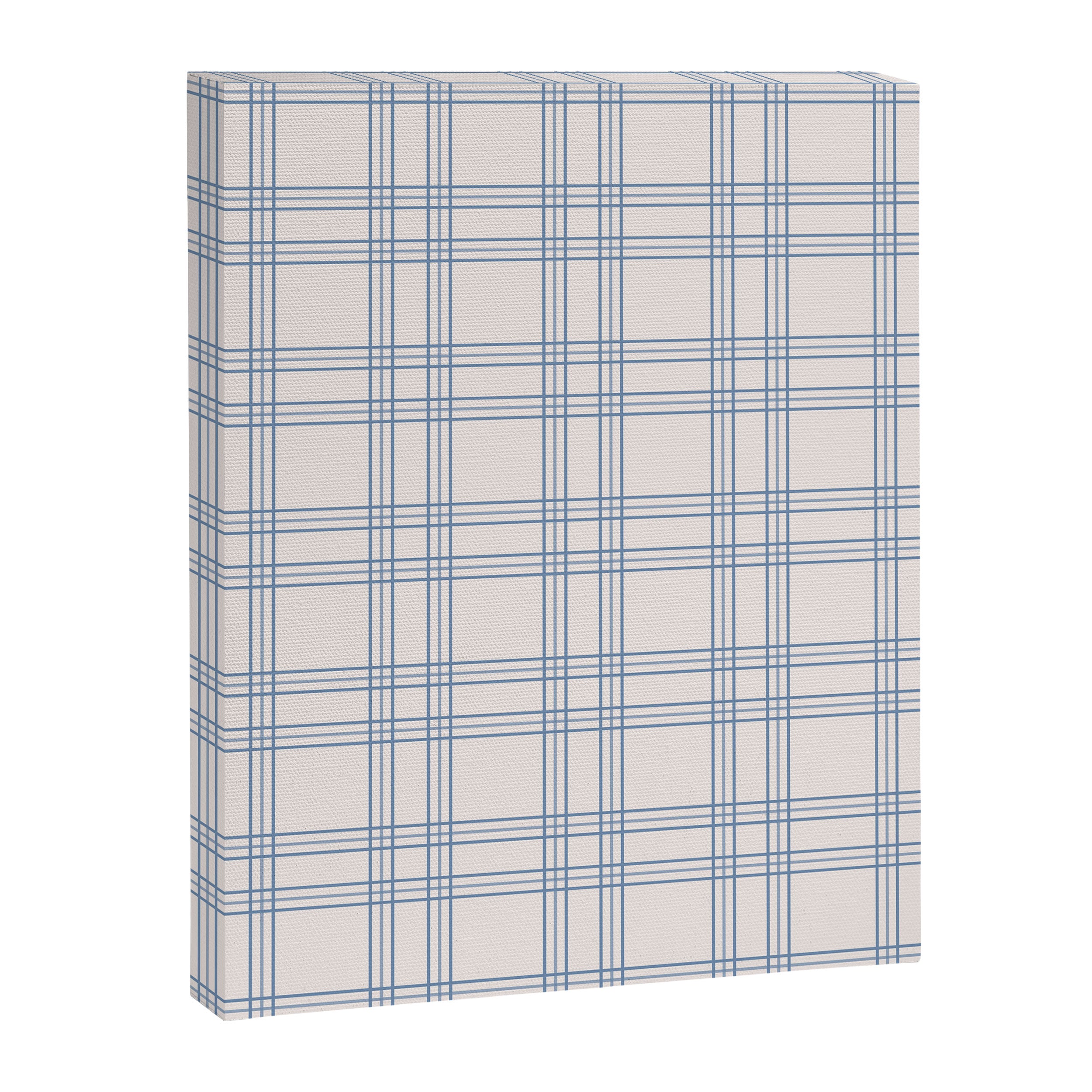 Blue And Cream Gingham Canvas Print Gallery Image 6