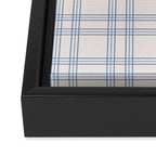 Blue And Cream Gingham Framed Canvas Print Gallery Image 3