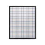 Blue And Cream Gingham Framed Canvas Print Gallery Image 6
