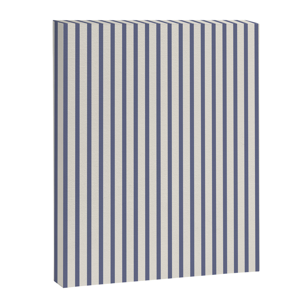 Blue And Cream Striped Canvas Print Gallery Image 6