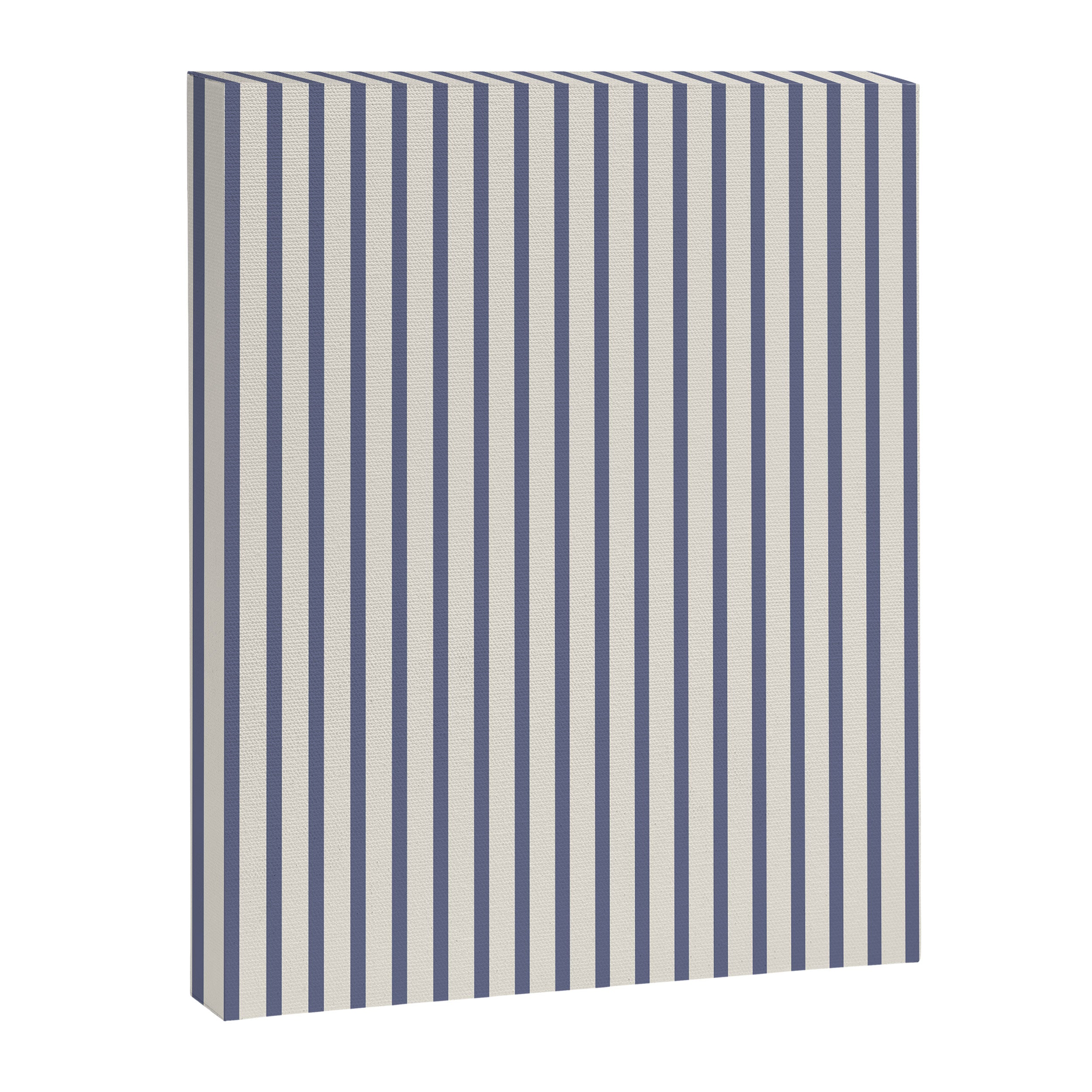 Blue And Cream Striped Canvas Print Gallery Image 6