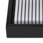 Blue And Cream Striped Framed Canvas Print Gallery Image 3