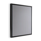 Blue And Cream Striped Framed Canvas Print Gallery Image 2