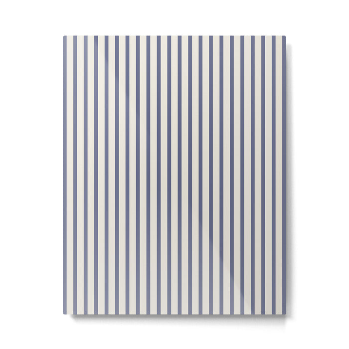 Blue And Cream Striped Metal Print Gallery Image 1