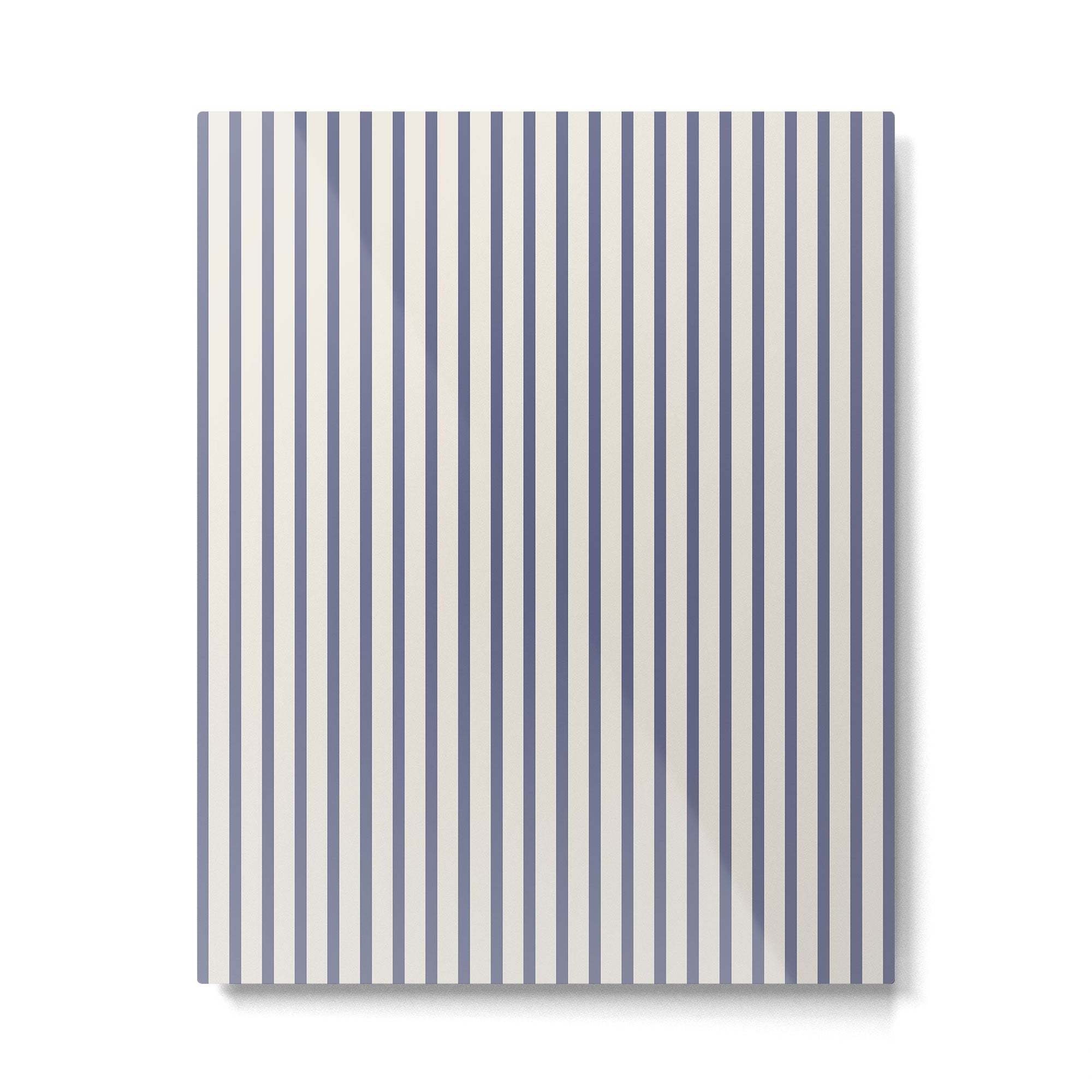 Blue And Cream Striped Metal Print Gallery Image 4