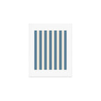 Blue And Cream Vertical Stripes Art Print Gallery Image 1